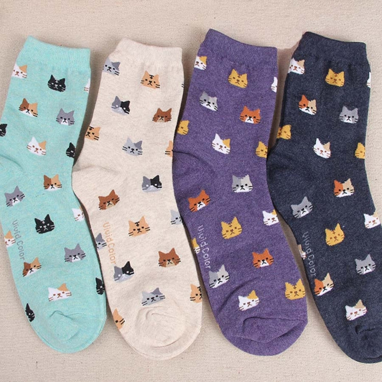 Animal Cartoon Cat Lovely for Women Cotton Socks(3) - Tube Socks by PMC Jewellery | Online Shopping South Africa | PMC Jewellery