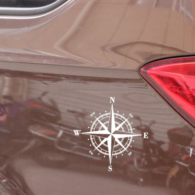 10 PCS  Art Design Vinyl NSWE Compass Car Stickers Decals, White + Black - Decorative Sticker by PMC Jewellery | Online Shopping South Africa | PMC Jewellery