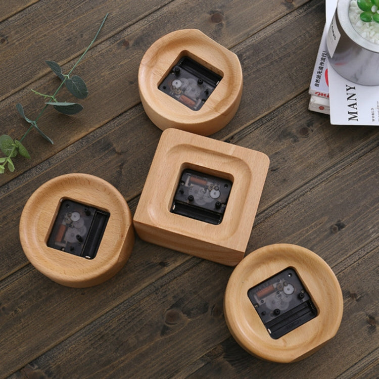 Simple Home Study Solid Wood Decorative Bedside Beech Alarm Clock(Round Greek) - Novelty Clock by PMc TechLife | Online Shopping South Africa | PMc TechLife | Buy Now Pay Later Mobicred