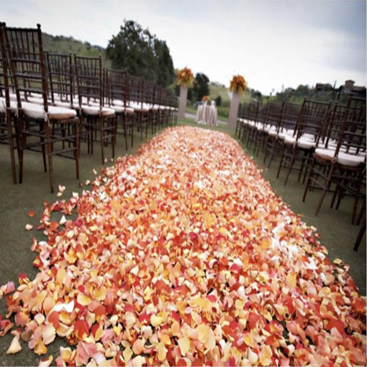 1000pcs / 10 Pack Artificial Wedding Rose Petals Flowers Wedding Decorations(Orange) - Decorative Flowers & Wreaths by PMC TechLife | Online Shopping South Africa | PMC TechLife