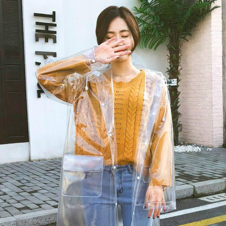 Stylish Portable Outdoor Transparent EVA Raincoat, Size:M (Transparent General) - Raincoats by PMC Jewellery | Online Shopping South Africa | PMC Jewellery