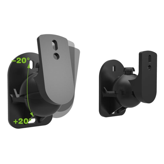 Pair Black Surround Sound Speaker Wall Mount Brackets 45 Degree Rotatable Design TV Wall Mount 8 x 4.5 x 5.8cm - TV Brackets & Mounts by PMC Jewellery | Online Shopping South Africa | PMC Jewellery | Buy Now Pay Later Mobicred