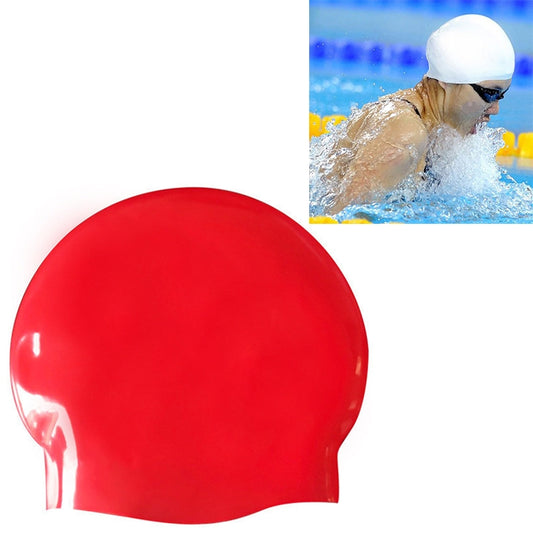 Glossy Seamless Pure Silicone High Elasticity Professional Swimming Cap(Red) - Swimming Caps by PMC Jewellery | Online Shopping South Africa | PMC Jewellery | Buy Now Pay Later Mobicred