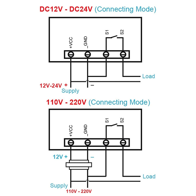 High-precision Microcomputer Intelligent Digital Display Switch Thermostat, Style:12V Power Supply(Red and Blue Display) - free shipping - PMC TechLife - Order now!