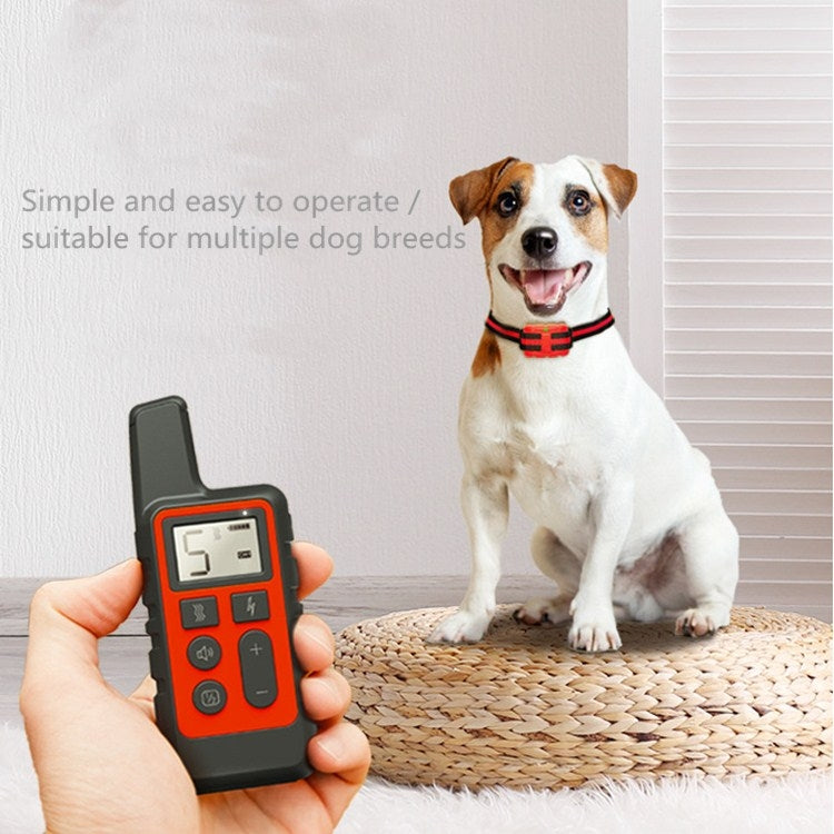 500m Dog Training Bark Stopper Remote Control Electric Shock Waterproof Electronic Collar(Black) - Training Aids by PMC Jewellery | Online Shopping South Africa | PMC Jewellery