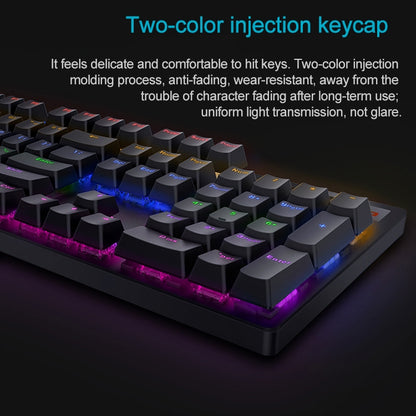 Rapoo V500 PRO Mixed Light 104 Keys Desktop Laptop Computer Game Esports Office Home Typing Wired Mechanical Keyboard(Red Shaft) - Wired Keyboard by Rapoo | Online Shopping South Africa | PMC Jewellery | Buy Now Pay Later Mobicred