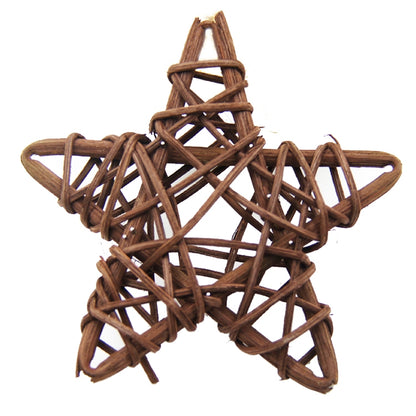 10 PCS 6cm Artificial Straw Ball DIY Decoration Rattan Stars Christmas Decor Home Ornament Supplies(Coffee) - Ornaments by PMC Jewellery | Online Shopping South Africa | PMC Jewellery