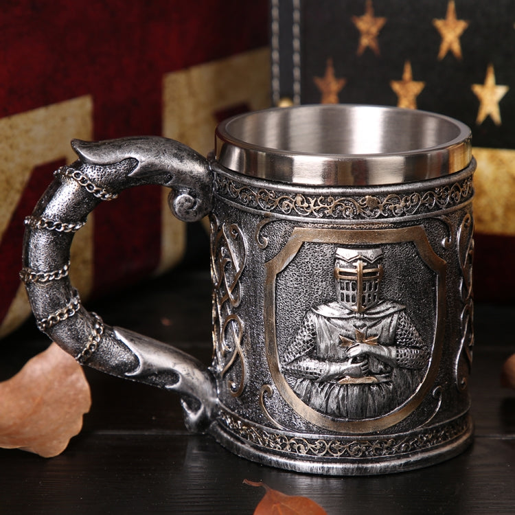 3D Viking Skull Coffee Beer Mug Skull Mug Beer Wine Drink Gift Stainless Steel Knight Decorative Cup for Men Mug - free shipping - PMC TechLife - Order now!