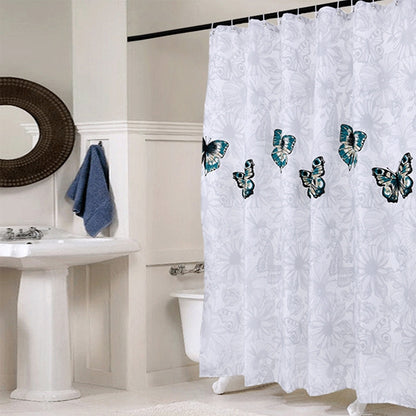 Butterfly Waterproof Polyester Shower Washable Bathroom Curtains, Size:120x180cm - Curtains by PMC Jewellery | Online Shopping South Africa | PMC Jewellery