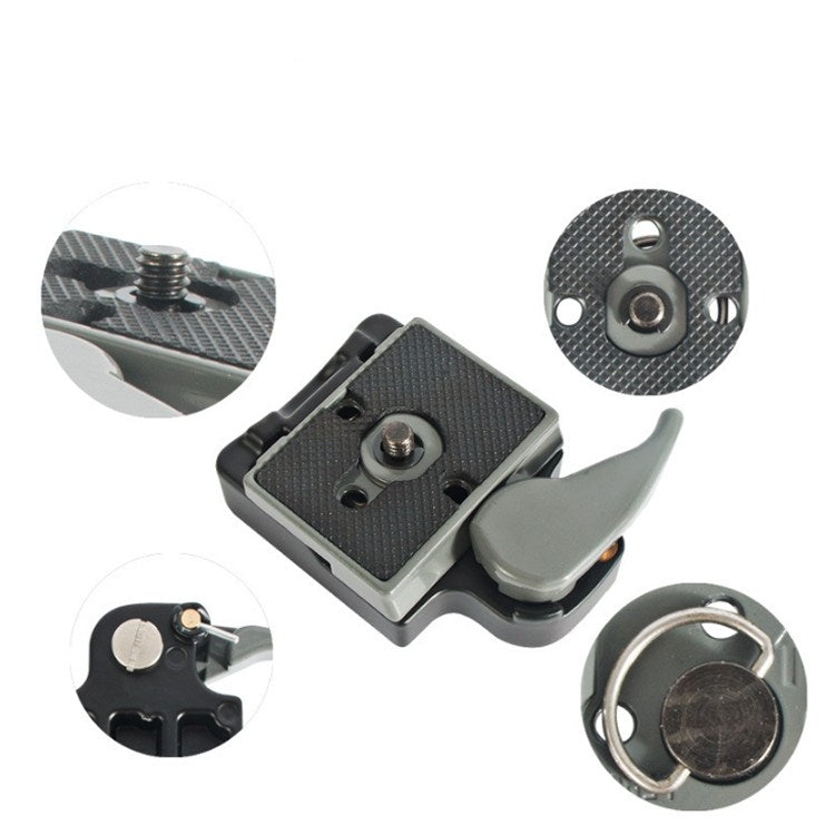 BEXIN Tripod Head Quick Release Plate Holder For Manfrotto 200PL-14(Grey) - Quick Release Plate by BEXIN | Online Shopping South Africa | PMC TechLife | Buy Now Pay Later Mobicred