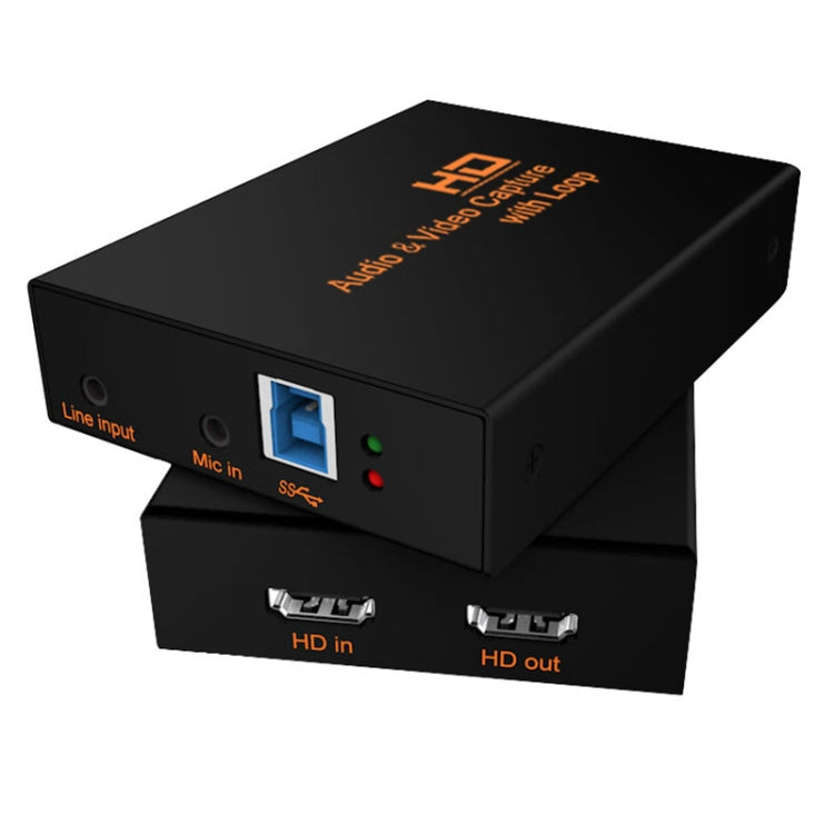 Z28 Professional HDMI Female + Mic + Line In to HDMI Female USB 3.0 Video Audio Capture Box(Black) - Video Capture Solutions by PMC Jewellery | Online Shopping South Africa | PMC Jewellery | Buy Now Pay Later Mobicred