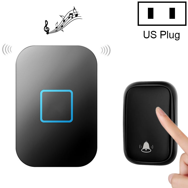 CACAZI FA88 Self-Powered Smart Home Wireless Doorbell, US Plug(Black) - Wireless Doorbell by CACAZI | Online Shopping South Africa | PMC TechLife | Buy Now Pay Later Mobicred
