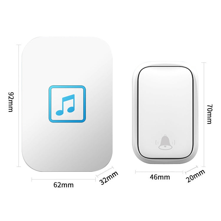 CACAZI FA86 Self-Powered Smart Home Wireless Doorbell, UK Plug(White) - Wireless Doorbell by CACAZI | Online Shopping South Africa | PMC Jewellery