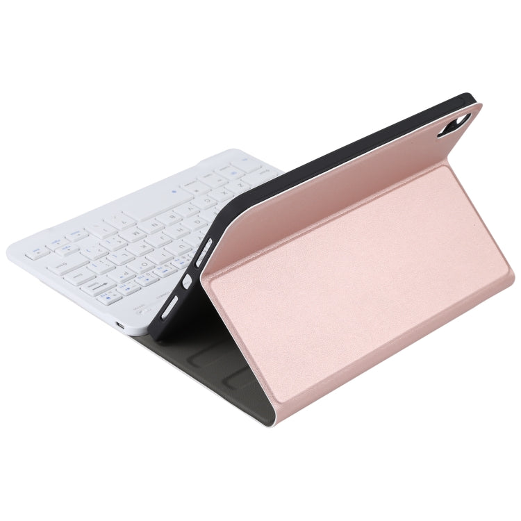 A06 Detachable Lambskin Texture Ultra-thin TPU Bluetooth Keyboard Leather Tablet Case with Stand For iPad mini 6 (Rose Gold) - For iPad mini by PMC Jewellery | Online Shopping South Africa | PMC Jewellery