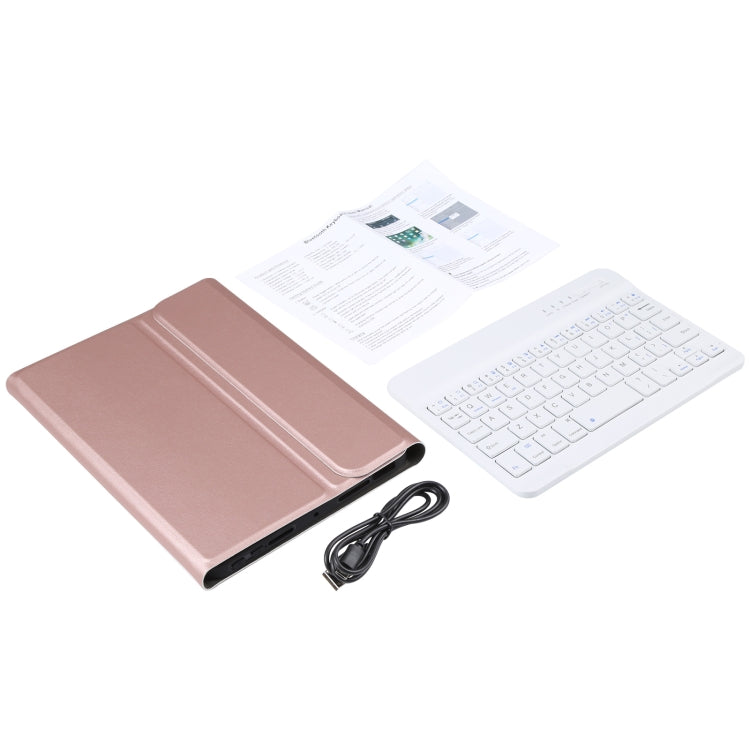 A06 Detachable Lambskin Texture Ultra-thin TPU Bluetooth Keyboard Leather Tablet Case with Stand For iPad mini 6 (Rose Gold) - For iPad mini by PMC Jewellery | Online Shopping South Africa | PMC Jewellery