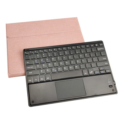 RK109C Detachable Magnetic Plastic Bluetooth Keyboard with Touchpad + Silk Pattern TPU Tablet Case for iPad Air 2020, with Pen Slot & Bracket(Rose Gold) - For iPad Air by PMC Jewellery | Online Shopping South Africa | PMC Jewellery