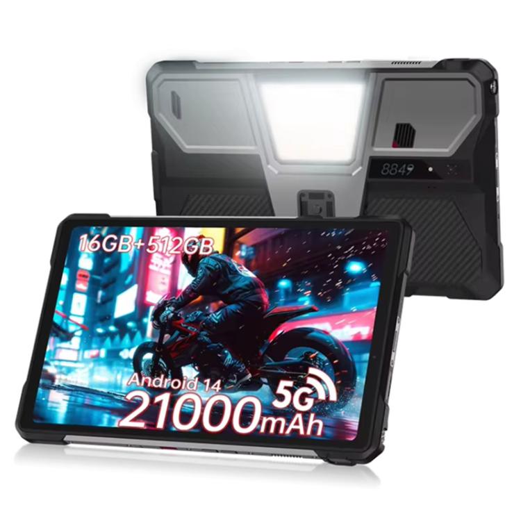 Unihertz 8849 Tank Pad Rugged Tablet PC & Projector, 16GB+512GB, 10.95 inch Android 14 Dimensity 8200 Octa Core 5G Network, EU Plug (Black) - free shipping - PMC TechLife - Order now!