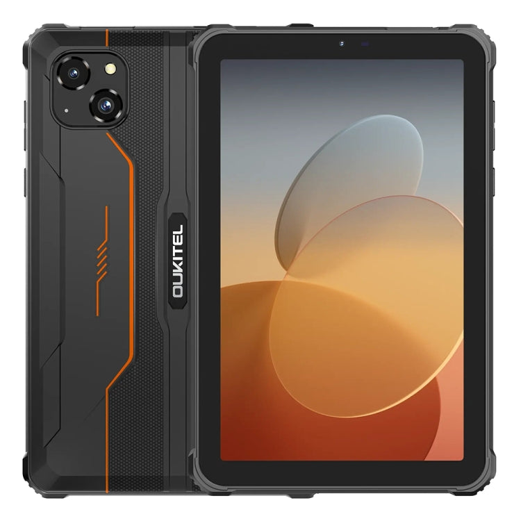 [HK Warehouse] OUKITEL RT3 Pro 4G Network IP68/IP69K Rugged Tablet, 4GB+128GB, 8.0 inch Android 14 MediaTek G81 Octa-Core Support Dual SIM, EU Plug (Orange) - Other by OUKITEL | Online Shopping South Africa | PMC Jewellery | Buy Now Pay Later Mobicred