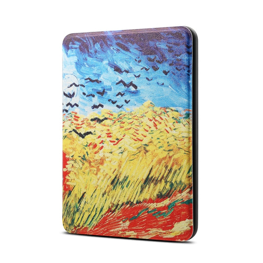 Van Gogh Oil Painting Pattern Horizontal Flip PU + TPU Leather Protective Case for Amazon Kindle Paperwhite 4 (2018), with Sleep & Wake-up Function - Amazon by PMC Jewellery | Online Shopping South Africa | PMC Jewellery