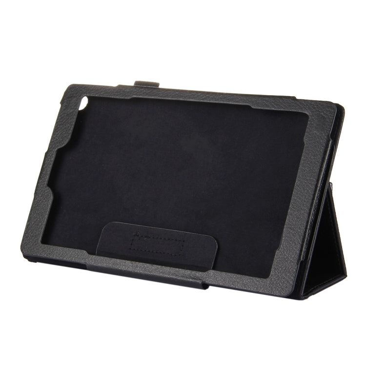 For Amazon Kindle Fire HD8 (2017) Litchi Texture Horizontal Flip Leather Case with Holder(Black) - Amazon by PMC TechLife | Online Shopping South Africa | PMC TechLife
