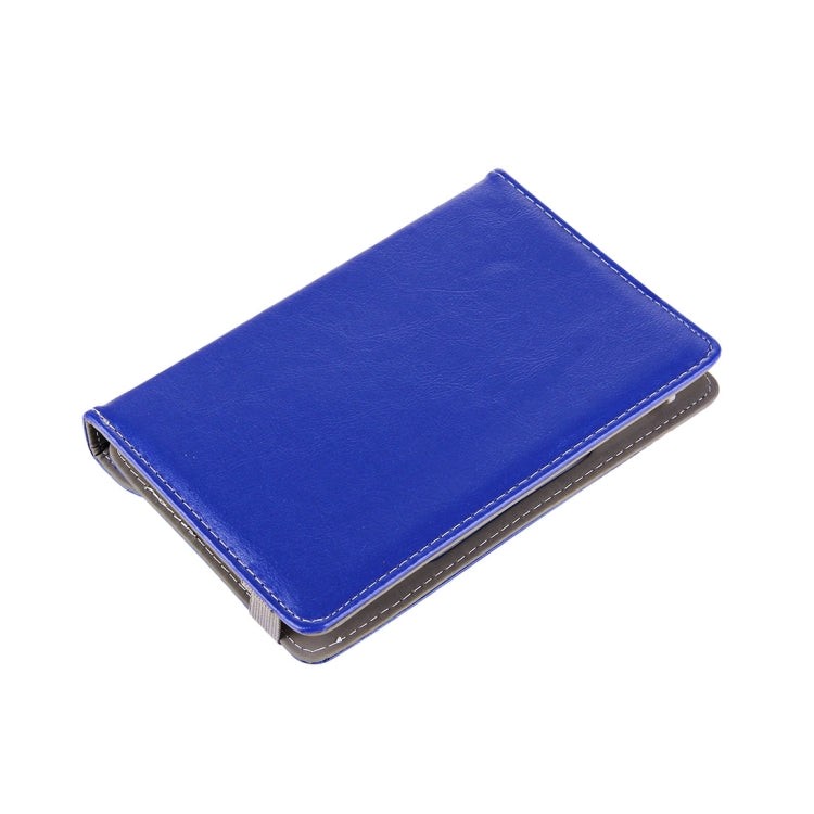 8 inch Tablets Leather Case Crazy Horse Texture 360 Degrees Rotation Protective Case Shell with Holder for Galaxy Tab S2 8.0 T715 / T710, Cube U16GT, ONDA Vi30W, Teclast P86(Blue) - 8 inch by PMC Jewellery | Online Shopping South Africa | PMC Jewellery