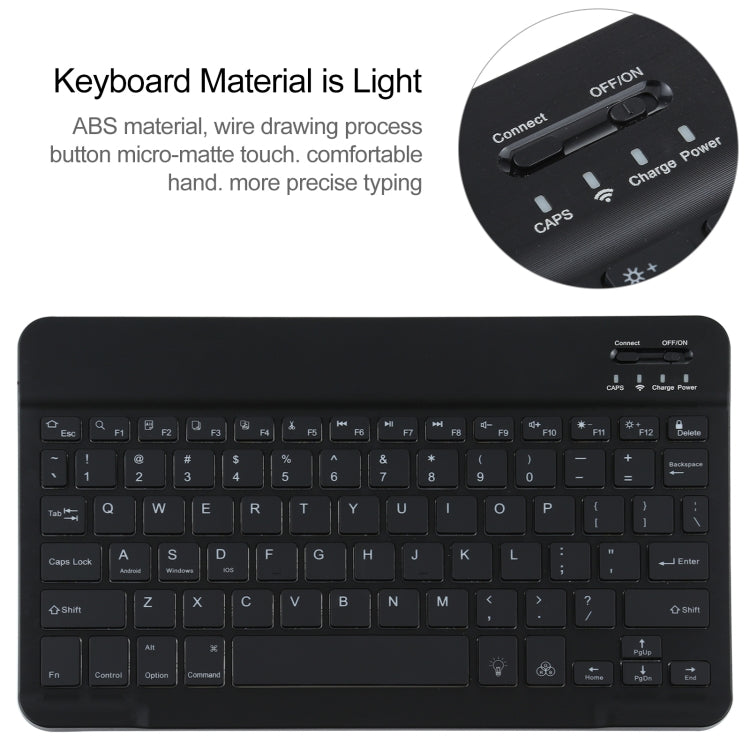 A500S Detachable Bluetooth Backlight Keyboard Ultrathin Horizontal Flip Leather Tablet Case with Holder for Samsung Galaxy Tab A7 10.4 (2020) T500 / T505(Black) - Samsung Keyboard by PMC Jewellery | Online Shopping South Africa | PMC Jewellery