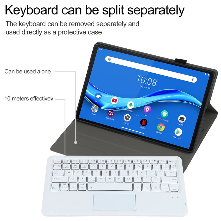 AM10-A Detachable Bluetooth Backlight Keyboard Ultrathin Horizontal Flip Leather Tablet Case with Touchpad & Holder for Lenovo M10 Plus 10.3 inch X606F(Rose Gold) - Lenovo Keyboard by PMC Jewellery | Online Shopping South Africa | PMC Jewellery