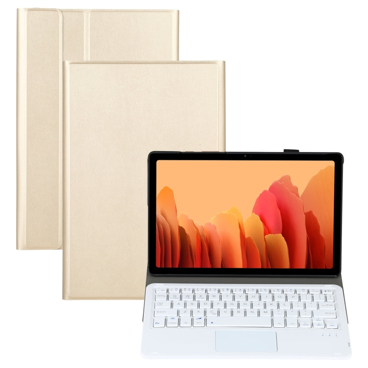 A500-A Detachable Bluetooth Keyboard Ultrathin Horizontal Flip Leather Tablet Case with Touchpad & Holder for Samsung Galaxy Tab A7 10.4 (2020) T500 / T505(Gold) - Samsung Keyboard by PMC Jewellery | Online Shopping South Africa | PMC Jewellery | Buy Now Pay Later Mobicred