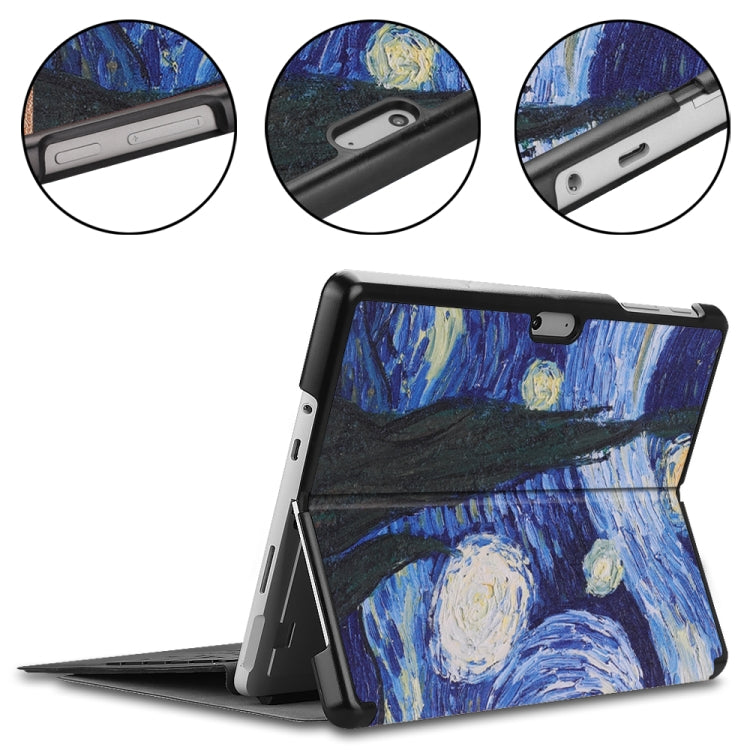 Starry Sky Pattern Colored Painted Horizontal Flip PU Leather Case for Microsoft Surface Go 10 inch, with Holder & Pen Slot - Others by PMC Jewellery | Online Shopping South Africa | PMC Jewellery | Buy Now Pay Later Mobicred