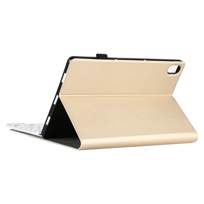 AM12 2 in 1 Removable Bluetooth Keyboard + Protective Leather Tablet Case with Holder for Lenovo Tab P11 (Tab-J606F)(Gold) - Lenovo Keyboard by PMC Jewellery | Online Shopping South Africa | PMC Jewellery