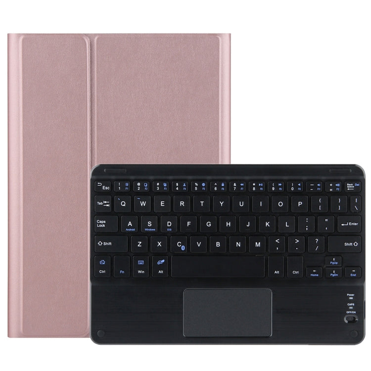 DY-M10ReL-C 2 in 1 Removable Bluetooth Keyboard + Protective Leather Tablet Case with Touchpad & Holder for Lenovo Tab M10 FHD REL(Rose Gold) - Lenovo Keyboard by PMC TechLife | Online Shopping South Africa | PMC TechLife