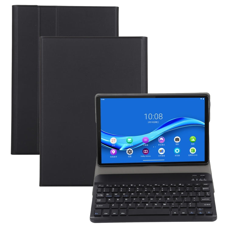 AM11 2 in 1 Removable Bluetooth Keyboard + Protective Leather Tablet Case with Holder for Lenovo M10 FHD REL TB-X605FC/LC(Black) - Lenovo Keyboard by PMC Jewellery | Online Shopping South Africa | PMC Jewellery