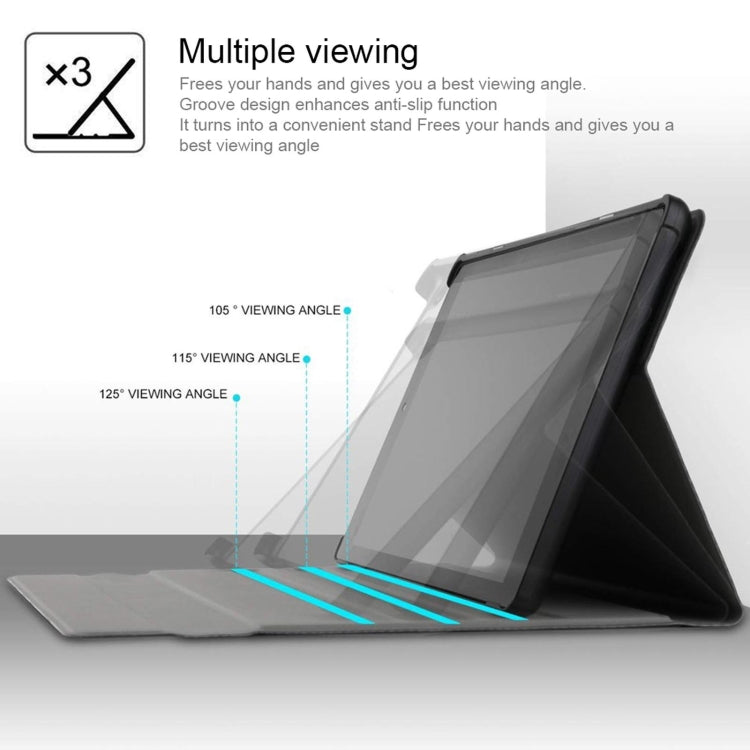 AM11 2 in 1 Removable Bluetooth Keyboard + Protective Leather Tablet Case with Holder for Lenovo M10 FHD REL TB-X605FC/LC(Black) - Lenovo Keyboard by PMC TechLife | Online Shopping South Africa | PMC TechLife