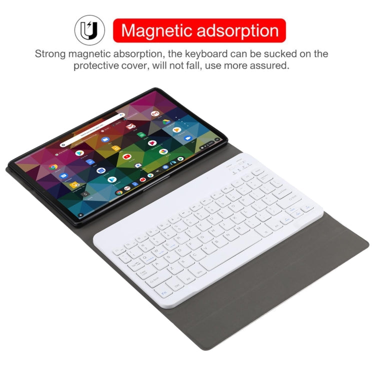 AM11 2 in 1 Removable Bluetooth Keyboard + Protective Leather Tablet Case with Holder for Lenovo M10 FHD REL TB-X605FC/LC(Gold) - Lenovo Keyboard by PMC Jewellery | Online Shopping South Africa | PMC Jewellery