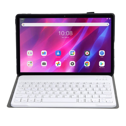 AK10 2 in 1 Detachable Bluetooth Keyboard + Lambskin Texture TPU Protective Leather Tablet Case with Holder for Lenovo Qitian K10 TB-X6C6X(Rose Gold) - Lenovo Keyboard by PMC Jewellery | Online Shopping South Africa | PMC Jewellery