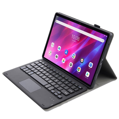 AK10-A 2 in 1 Detachable Bluetooth Keyboard + Lambskin Texture TPU Protective Leather Tablet Case with Touchpad & Holder for Lenovo Qitian K10 TB-X6C6X(Black) - Lenovo Keyboard by PMC Jewellery | Online Shopping South Africa | PMC Jewellery