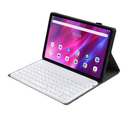 YAK10 2 in 1 Detachable Round Keycap Bluetooth Keyboard + Lambskin Texture TPU Protective Leather Tablet Case with Holder for Lenovo Qitian K10 TB-X6C6X(Gold) - Lenovo Keyboard by PMC Jewellery | Online Shopping South Africa | PMC Jewellery