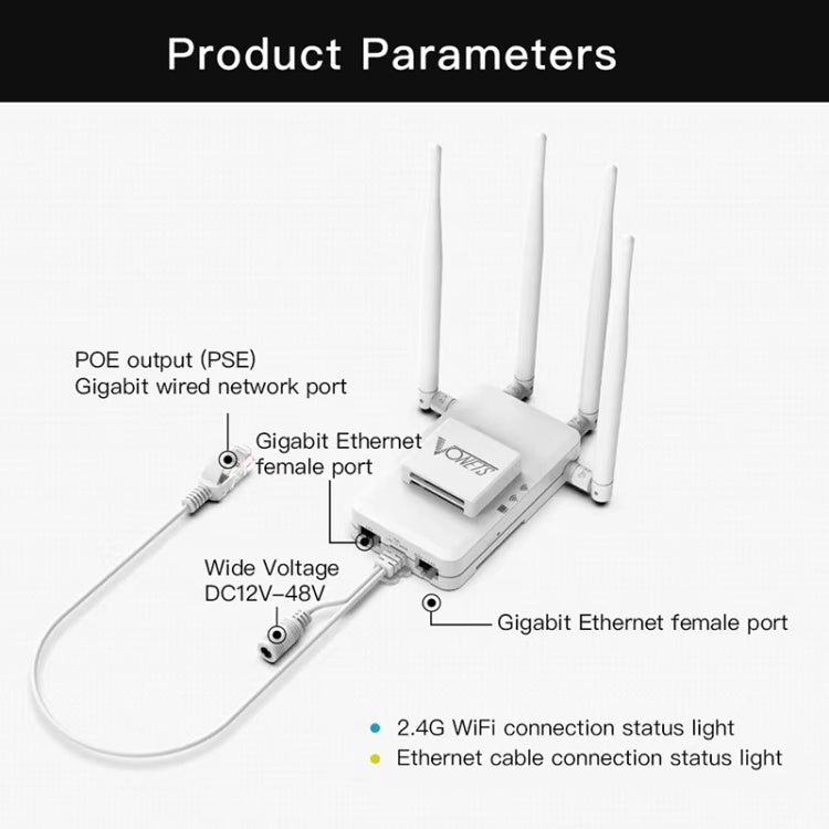 VONETS VAR600-H 600Mbps Wireless Bridge WiFi Repeater, With DC Adapter Set - Wireless Routers by VONETS | Online Shopping South Africa | PMC Jewellery | Buy Now Pay Later Mobicred