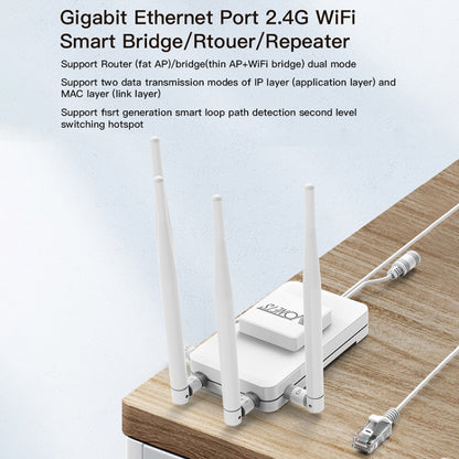 VONETS VAR600-H 600Mbps Wireless Bridge WiFi Repeater, With Power Adapter + 4 Antennas + DC Adapter Set - Wireless Routers by VONETS | Online Shopping South Africa | PMC Jewellery | Buy Now Pay Later Mobicred