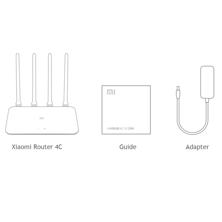 Original Xiaomi Mi WiFi Router 4C Smart APP Control 300Mbps 2.4GHz Wireless Router Repeater with 4 Antennas, Support Web & Android & iOS, US Plug(White) - Wireless Routers by Xiaomi | Online Shopping South Africa | PMC Jewellery