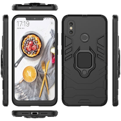 PC + TPU Shockproof Protective Case with Magnetic Ring Holder for Xiaomi Mi 8(Black) - Xiaomi Cases by PMC Jewellery | Online Shopping South Africa | PMC Jewellery