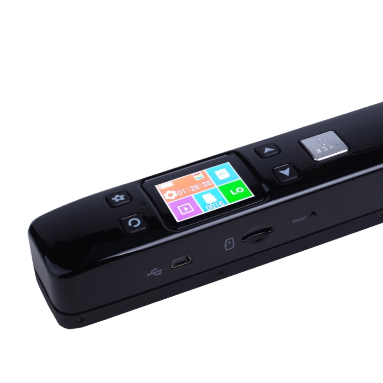 iScan02 Double Roller Mobile Document Portable Handheld Scanner with LED Display,  Support 1050DPI  / 600DPI  / 300DPI  / PDF / JPG / TF(Black) - Portable Scanner by PMC Jewellery | Online Shopping South Africa | PMC Jewellery | Buy Now Pay Later Mobicred