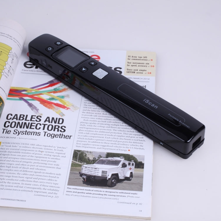 iScan02 Double Roller Mobile Document Portable Handheld Scanner with LED Display,  Support 1050DPI  / 600DPI  / 300DPI  / PDF / JPG / TF(Black) - Portable Scanner by PMC TechLife | Online Shopping South Africa | PMC TechLife | Buy Now Pay Later Mobicred