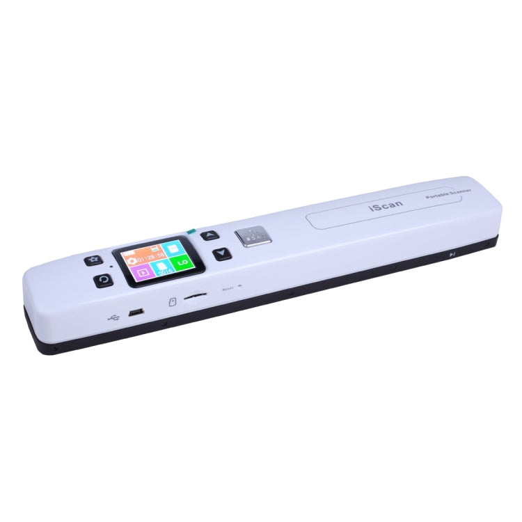 iScan02 Double Roller Mobile Document Portable Handheld Scanner with LED Display,  Support 1050DPI  / 600DPI  / 300DPI  / PDF / JPG / TF(White) - Portable Scanner by PMC Jewellery | Online Shopping South Africa | PMC Jewellery | Buy Now Pay Later Mobicred