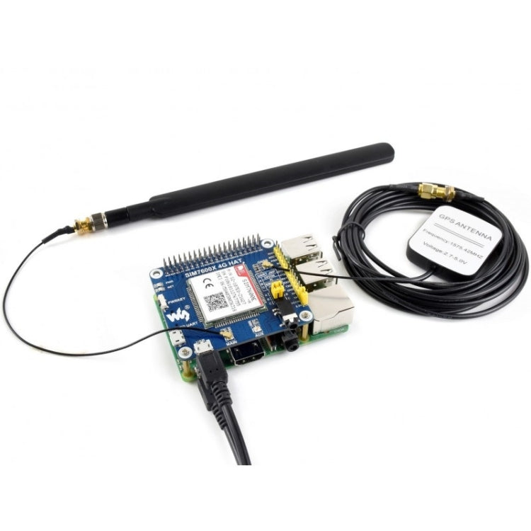 Waveshare 4G / 3G / 2G / GSM / GPRS / GNSS HAT for Raspberry Pi, LTE CAT4, for Southeast Asia, West Asia, Europe, Africa - Modules Expansions Accessories by Waveshare | Online Shopping South Africa | PMC Jewellery