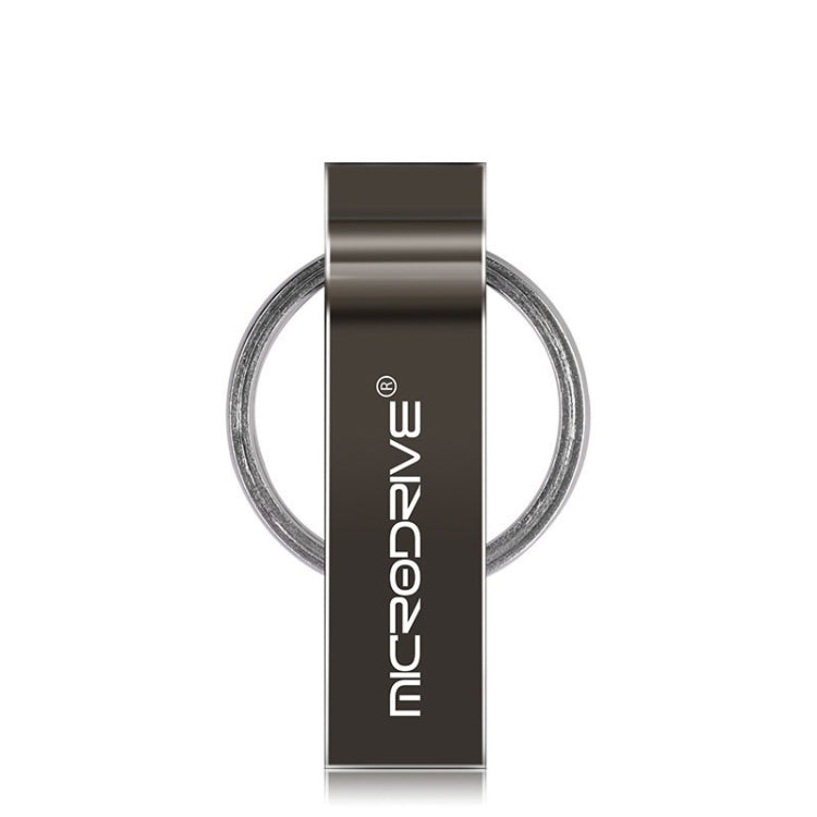 MicroDrive 128GB USB 2.0 Metal Keychain U Disk (Black) - USB Flash Drives by MicroDrive | Online Shopping South Africa | PMC Jewellery | Buy Now Pay Later Mobicred