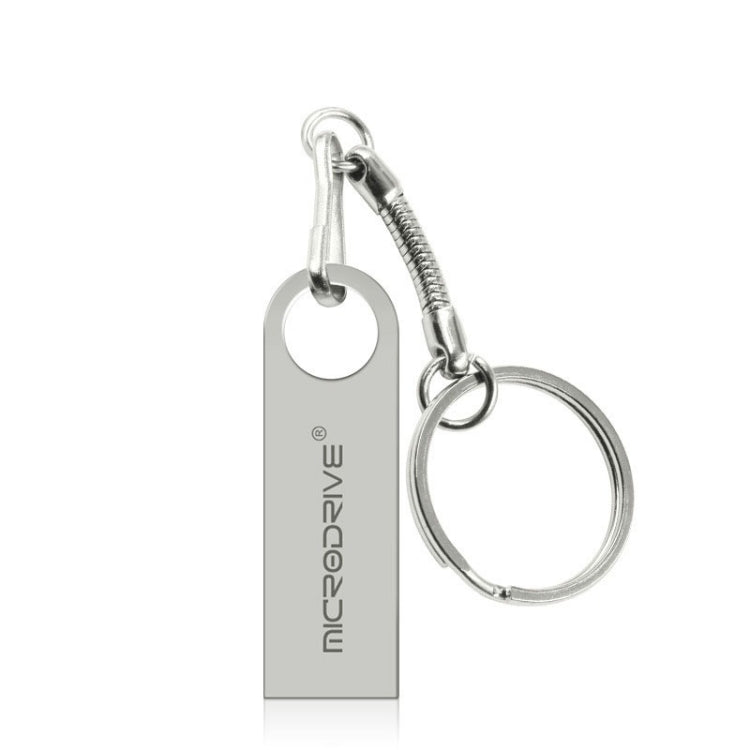 MicroDrive 128GB USB 2.0 Metal Waterproof High Speed U Disk(Grey) - USB Flash Drives by MicroDrive | Online Shopping South Africa | PMC Jewellery | Buy Now Pay Later Mobicred