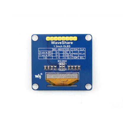 Waveshare 1.3 inch 128*64 OLED, SPI/I2C interfaces, Straight Vertical Pinheader - Modules Expansions Accessories by Waveshare | Online Shopping South Africa | PMC Jewellery | Buy Now Pay Later Mobicred