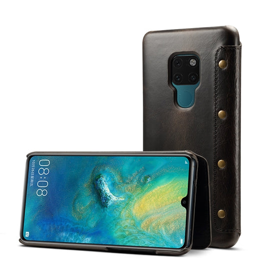 Oil Wax Cowhide Horizontal Flip Leather Case for Huawei Mate 20, with Card Slots & Wallet - Huawei Cases by Denior | Online Shopping South Africa | PMC Jewellery | Buy Now Pay Later Mobicred