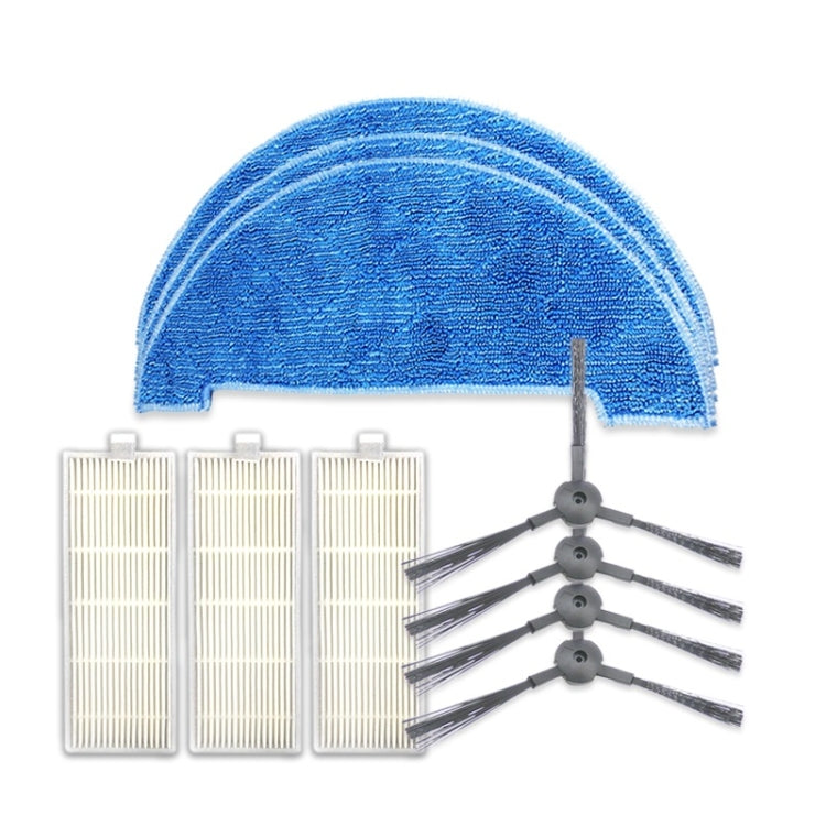XI295 2 Pairs K614 Side Brushes + 3 PCS K636 Rags + 3 PCS I207 Filters for ILIFE A4 - For ILIFE Accessories by PMC TechLife | Online Shopping South Africa | PMC TechLife | Buy Now Pay Later Mobicred